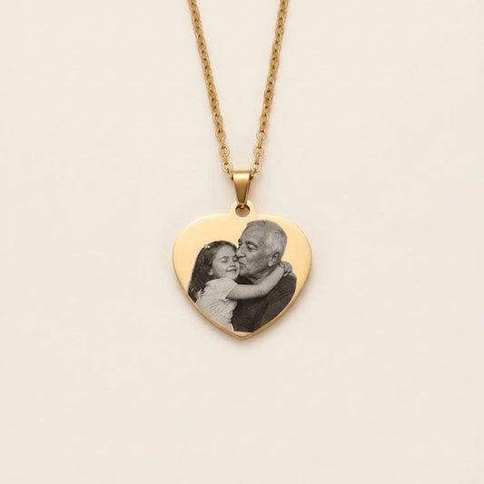 Collana Cuore con Foto e Dedica Personalizzata