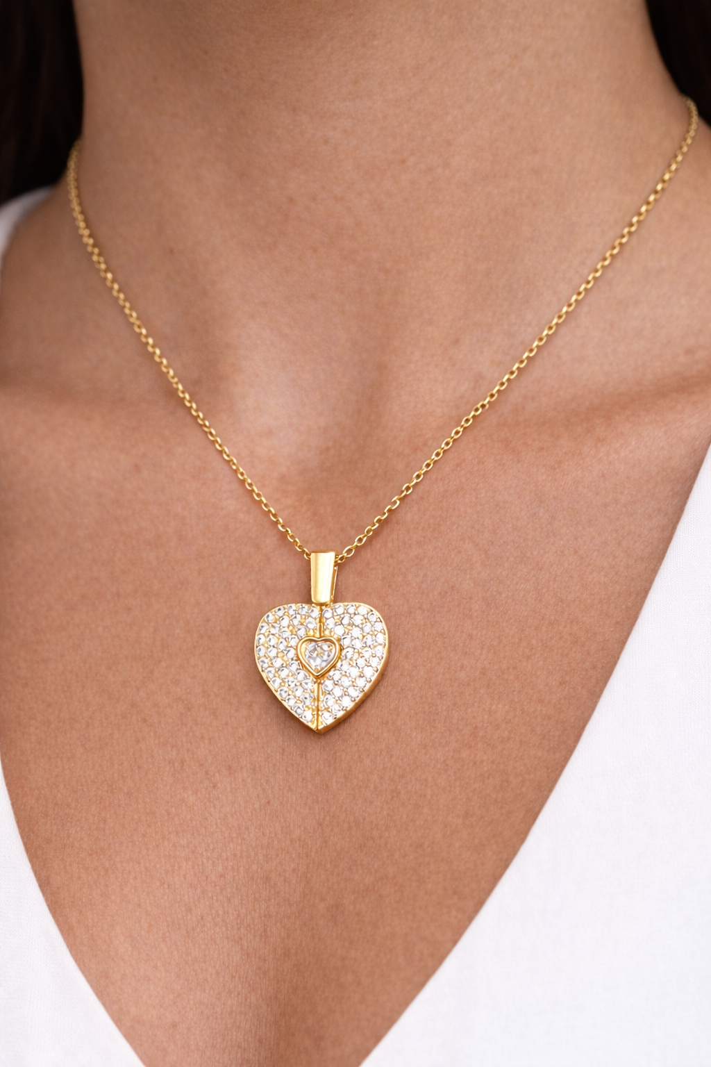Collana Cuore Angelo con Nome — Collana Personalizzata, Idea Regalo Speciale