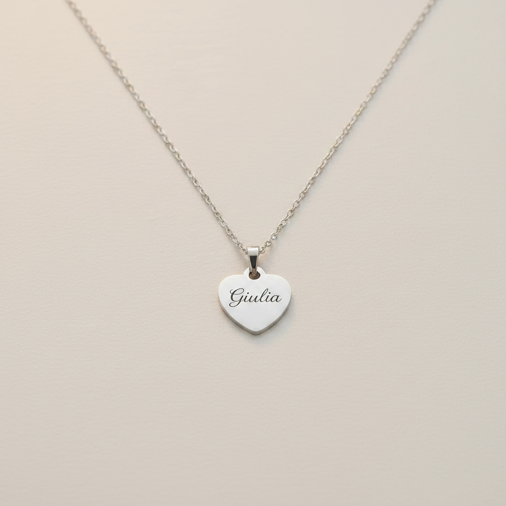 Collana Cuore Inciso