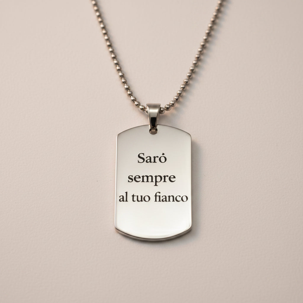 Collana Ciondolo Targhetta Personalizzata