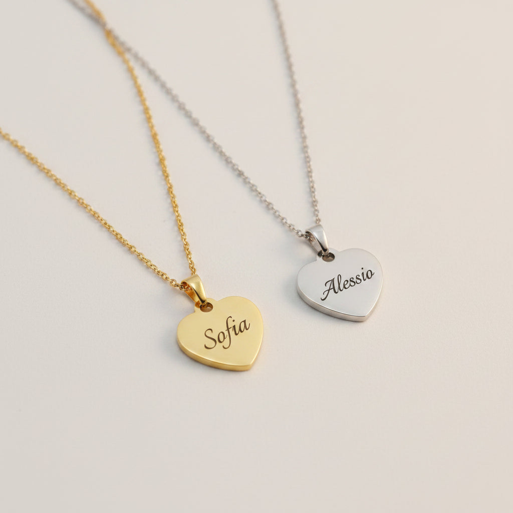 Collana Cuore Inciso