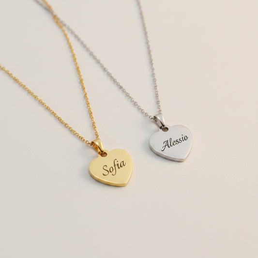 Collana Cuore Inciso