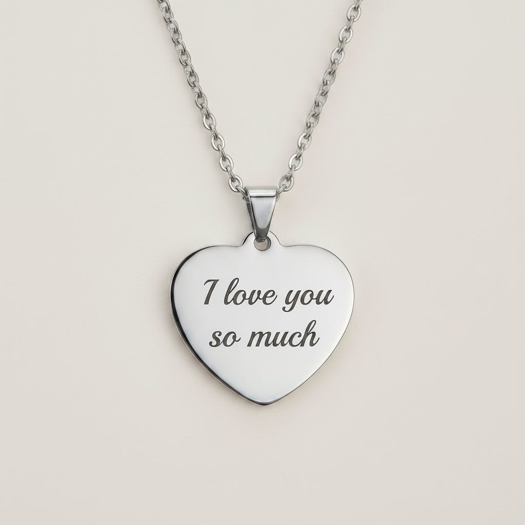 Collana Cuore con Foto e Dedica Personalizzata