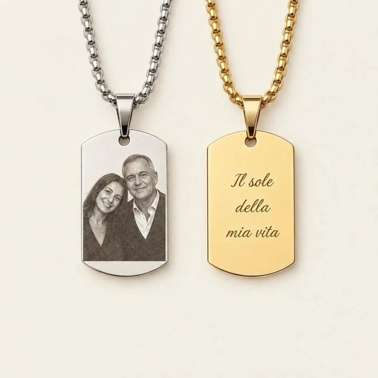 Collana Ciondolo Targhetta Personalizzata