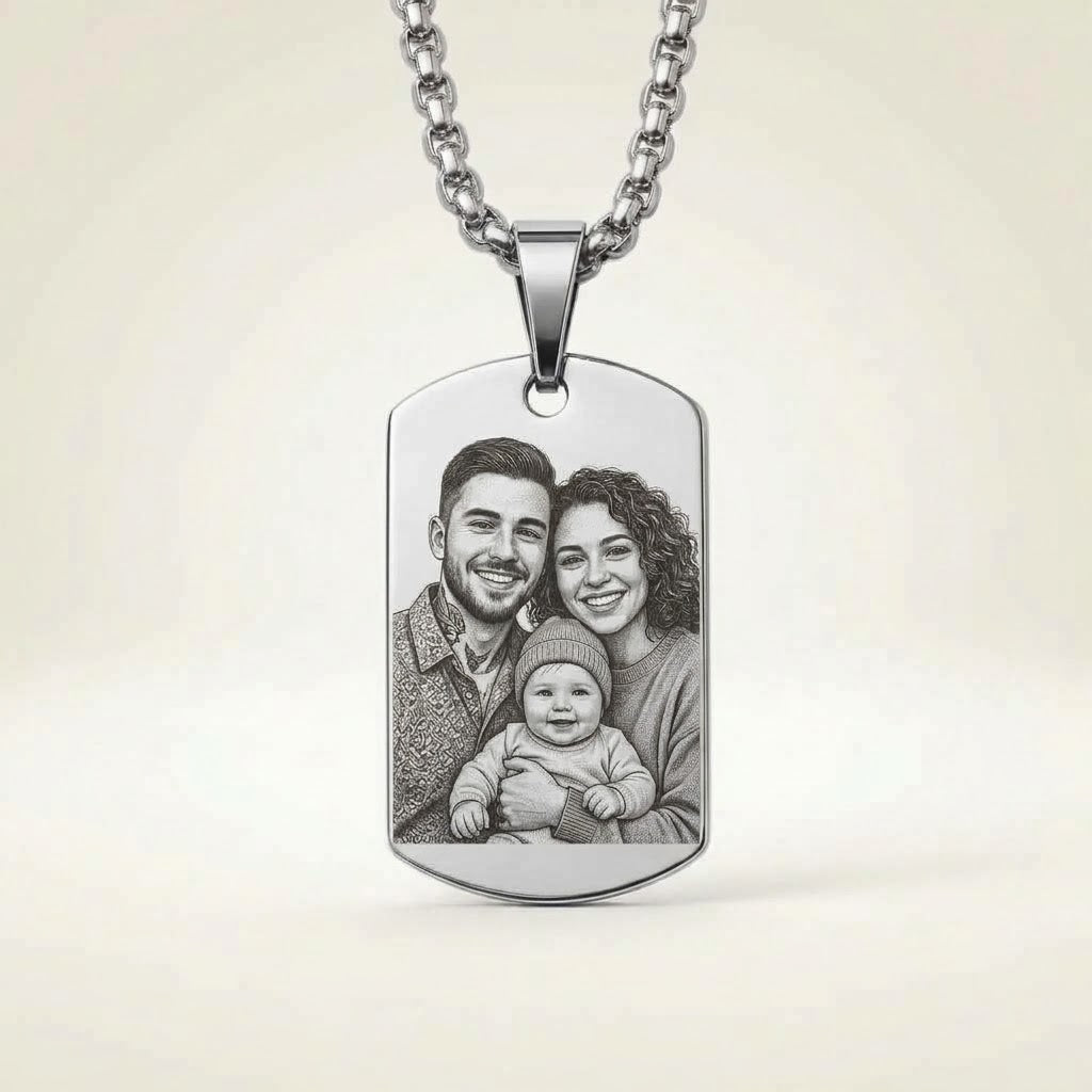 Collana Ciondolo Targhetta Personalizzata