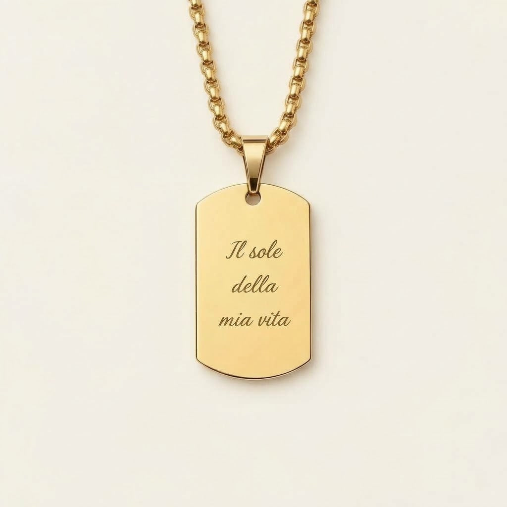 Collana Ciondolo Targhetta Personalizzata