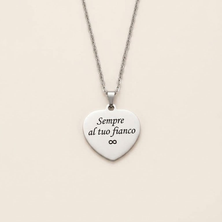 Collana Cuore con Foto e Dedica Personalizzata