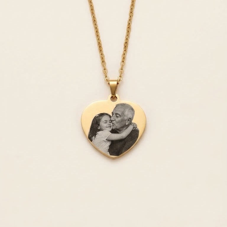 Collana Cuore con Foto e Dedica Personalizzata